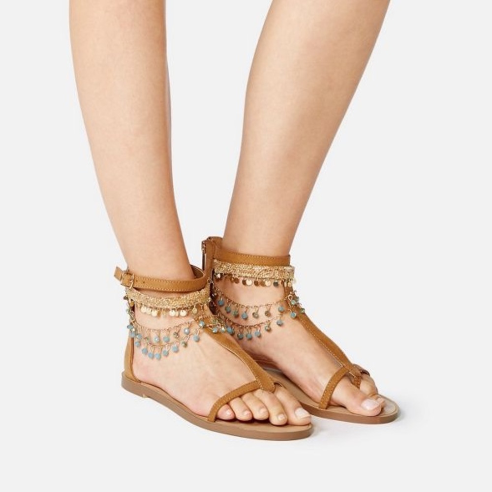 Justfab Whynna Jewel Flat Sandal